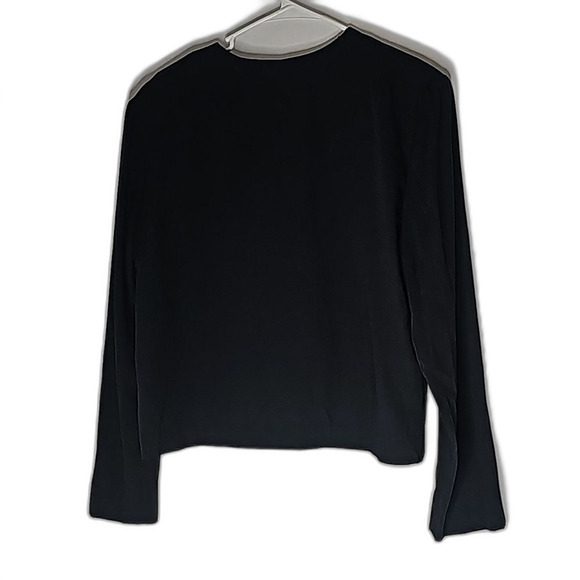 Jacket by Norton McNaughton Button Front Gold Buttons Black Size 12 - Picture 3 of 4